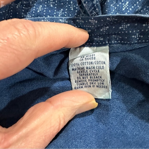 Polo Ralph Lauren Slim Men Blue Geometric Dot Print Long Sleeve Button Up Sz XXL - Picture 6 of 11